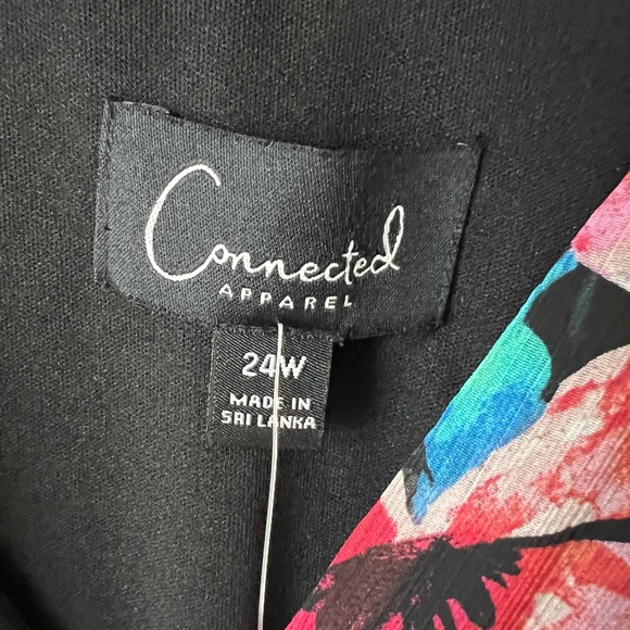 Connected Women's Floral-Print Asymmetrical Midi Dress Size 24W - Picture 6 of 8